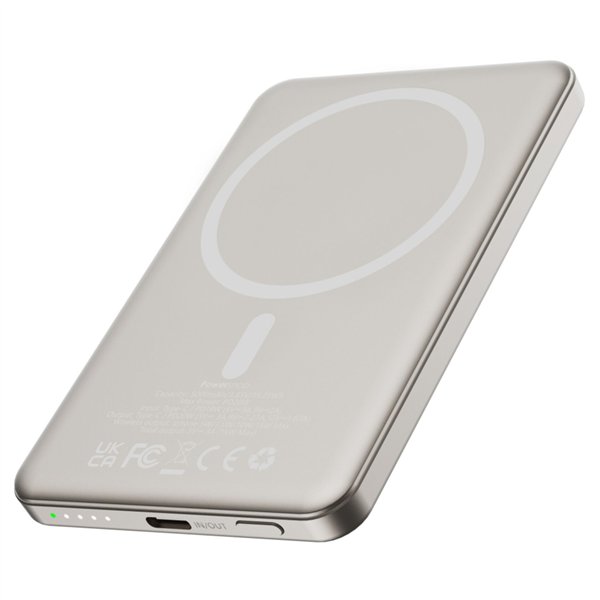 Boompods PowerSnap 5000mAh Titanium Magnetic Powerbank