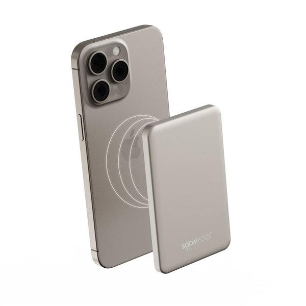 Boompods PowerSnap 5000mAh Titanium Magnetic Powerbank