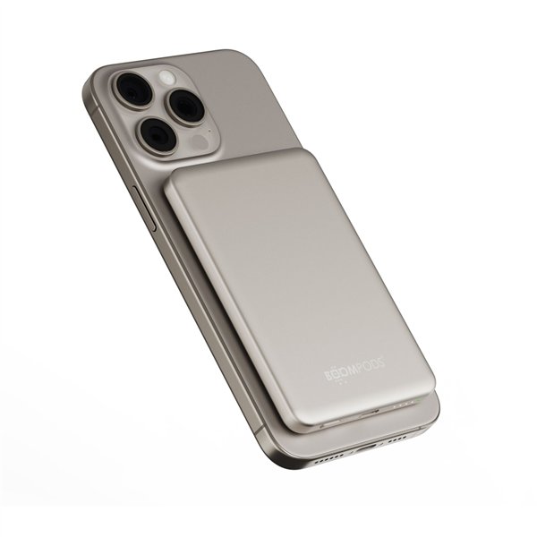Boompods PowerSnap 5000mAh Titanium Magnetic Powerbank