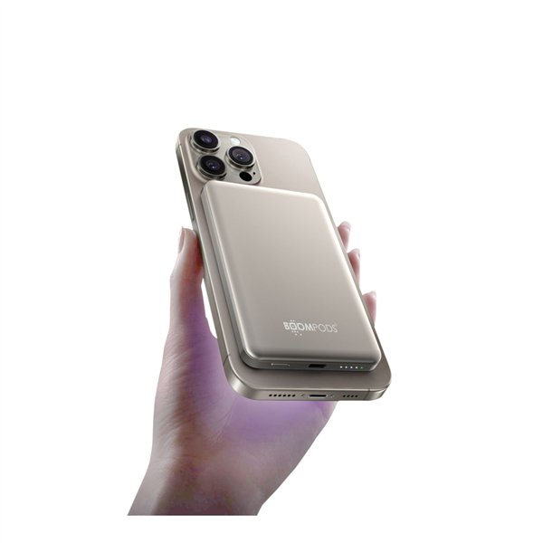 Boompods PowerSnap 5000mAh Titanium Magnetic Powerbank