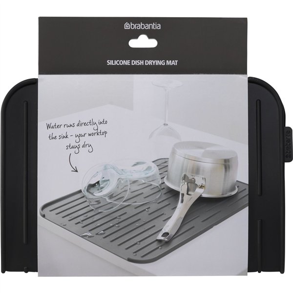 Brabantia tappetino scolapiatti silicone grigio scuro