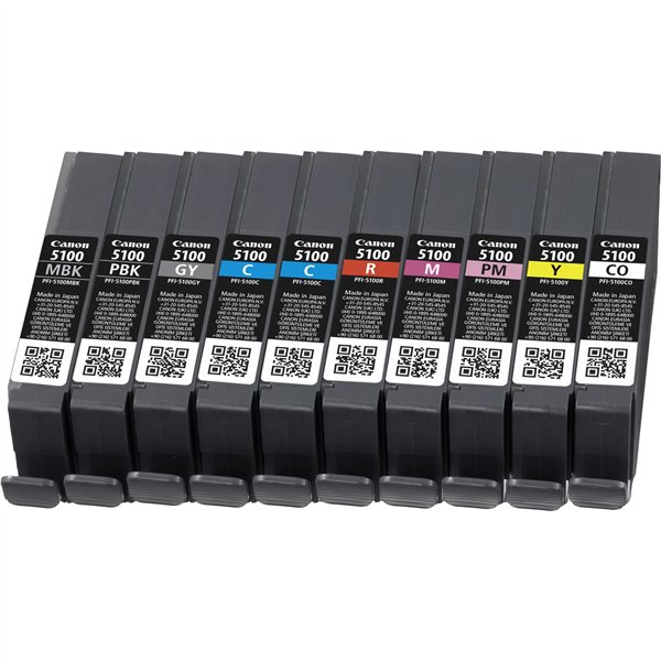 Canon PFI-5100 Multipack MBK/PBK/C/M/Y/PC/PM/R/GY/CO
