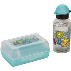 Emsa Kinder Set Trinkflasche 0,4l Brotdose Monster 518138