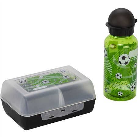 Emsa Kinder Set Trinkflasche 0,4l Brotdose Fußball 518140