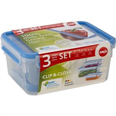 Emsa Clip&Close 508566 transp./blau 3-tlg. 2