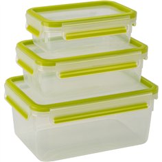 Emsa Clip&Close 515585 transp./grün 3-tlg.