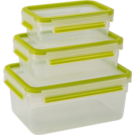 Emsa Clip&Close 515585 transp./grün 3-tlg.