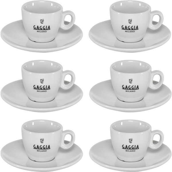Gaggia Milano tazze da espresso kit 6 pezzi