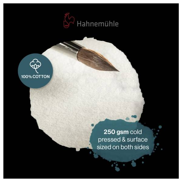 Hahnemühle libro p. acquerelli 14 x 14 cm 60 pagine 250 g