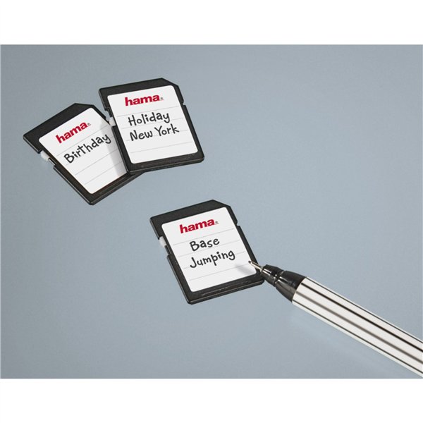 Hama etichette per schede memor. SD/MMC 18 pezzi sw/ws      95916