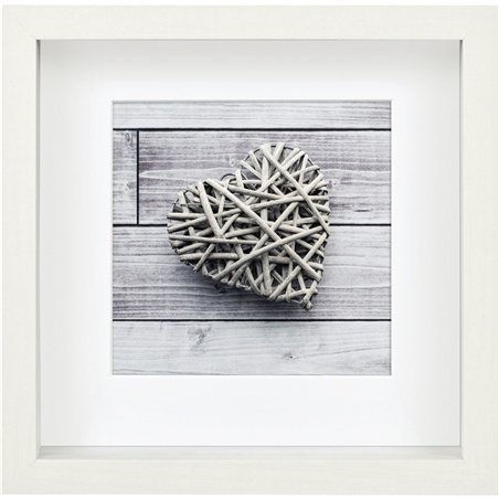 Hama Scala 3D bianco 23x23 Portafoto legno Passepart. 59777