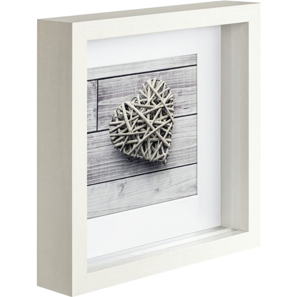 Hama Scala 3D bianco 23x23 Portafoto legno Passepart. 59777