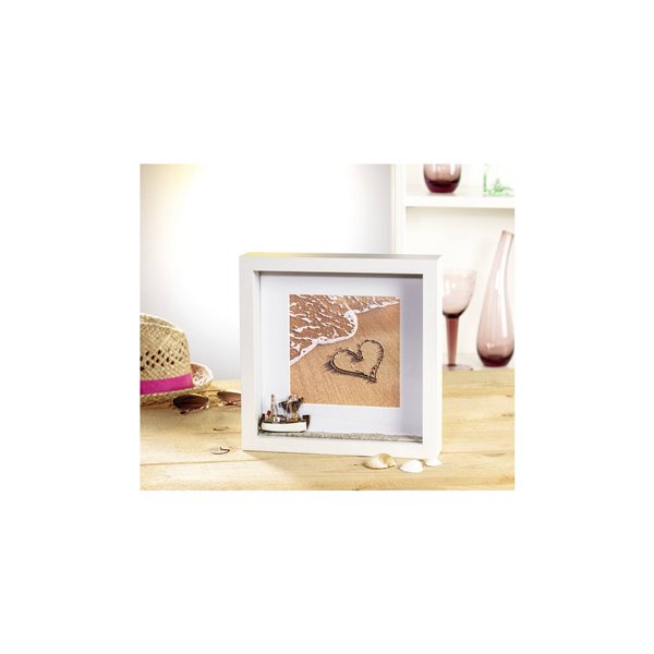 Hama Scala 3D bianco 23x23 Portafoto legno Passepart. 59777