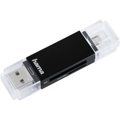 Hama USB 2.0 OTG lettore schede Basic  SD/microSD nero