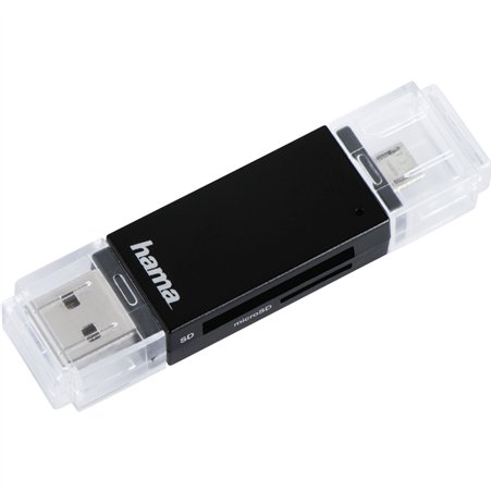 Hama USB 2.0 OTG lettore schede Basic  SD/microSD nero