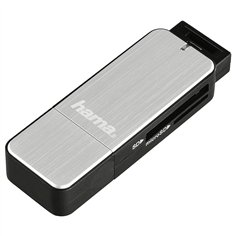 Hama USB 3.0 Multi Card Reader SD/microSD Alu nero/argento