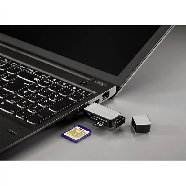 Hama USB 3.0 Multi Card Reader SD/microSD Alu nero/argento