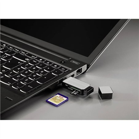 Hama USB 3.0 Multi Card Reader SD/microSD Alu nero/argento