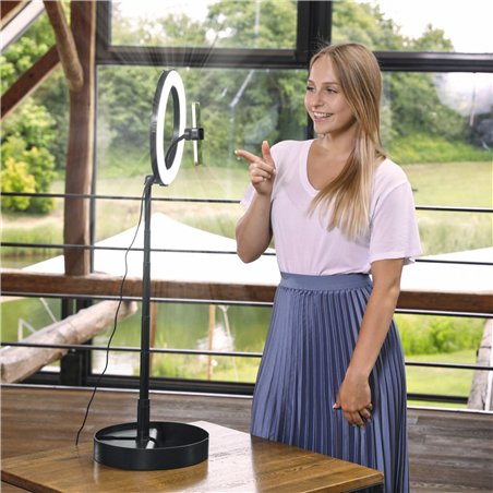 Hama SpotLight FoldUp 102 II luce ad anello LED p. Smartphone