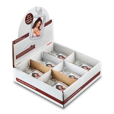 24x1 Hama portachiavi acril. per fototessera 3,5x4,5 i.D.