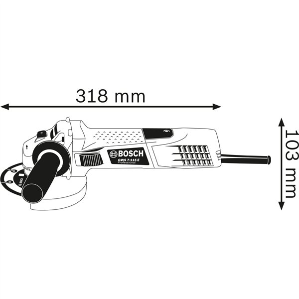 Bosch GWS 7-115 E  smerigliatr. angolare con scatola cartone