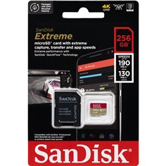 SanDisk microSDXC          256GB Extreme A2 C10 V30 UHS-I U3