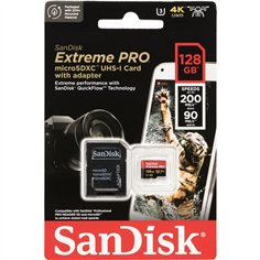 SanDisk microSDXC          128GB Extreme Pro A2 C10 V30 UHS-I U3