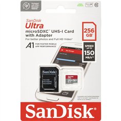 SanDisk Ultra microSDXC A1 256GB 150MB/s adatt.SDSQUAC-256G-GN6MA