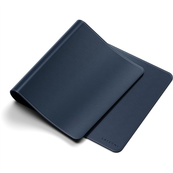 Satechi Vegan-Leather Premium Desk Mat Blue
