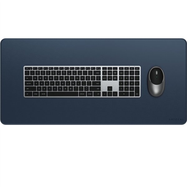 Satechi Vegan-Leather Premium Desk Mat Blue