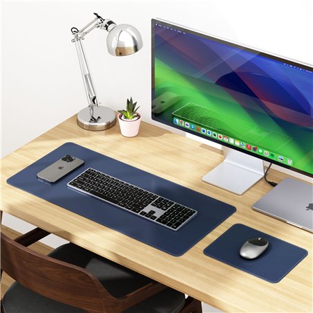 Satechi Vegan-Leather Premium Desk Mat Blue
