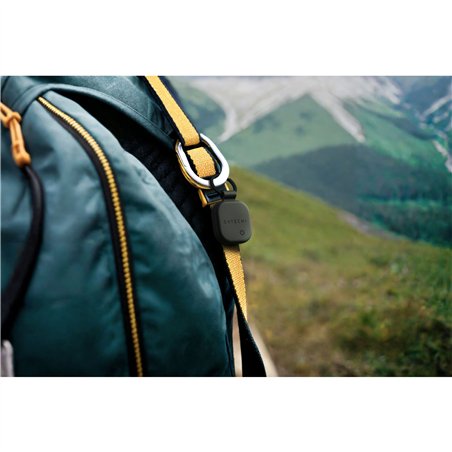 Satechi Vegan-Leather FindAll Keychain Black