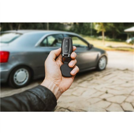 Satechi Vegan-Leather FindAll Keychain Black