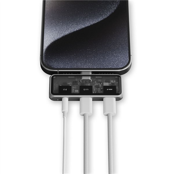 Satechi USB-C PD Mobile XR Hub & 3.5mm Audio space grey