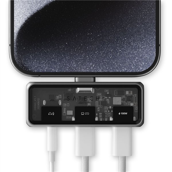 Satechi USB-C PD Mobile XR Hub & 3.5mm Audio space grey