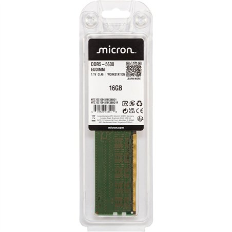 Micron 16GB DDR5-5600 ECC UDIMM 1Rx8 CL46