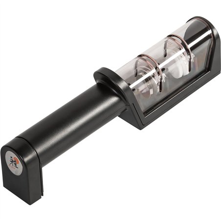 Miyabi Messerschärfer mit Keramikrollen, schwarz