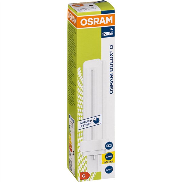 Osram DULUX D Energy-saving Lamp 18W/827 G24D-2 FS1