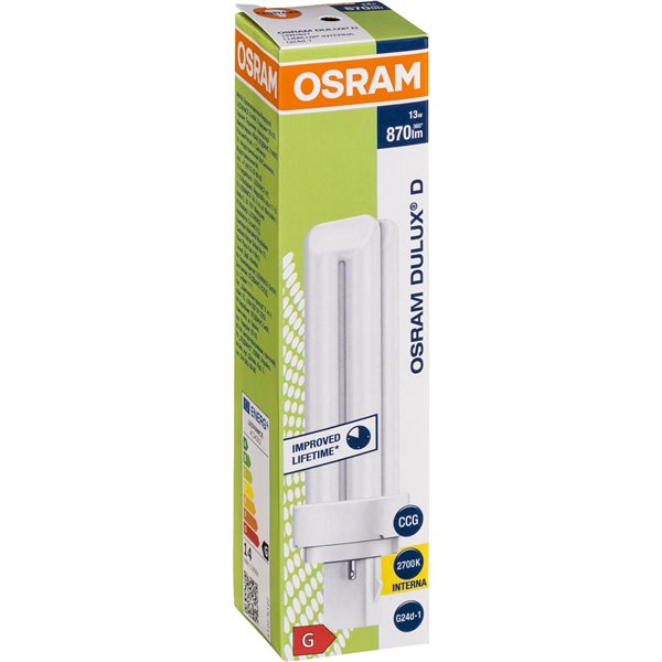 Osram DULUX D Energy-saving Lamp 13W/827 G24D-1 FS1