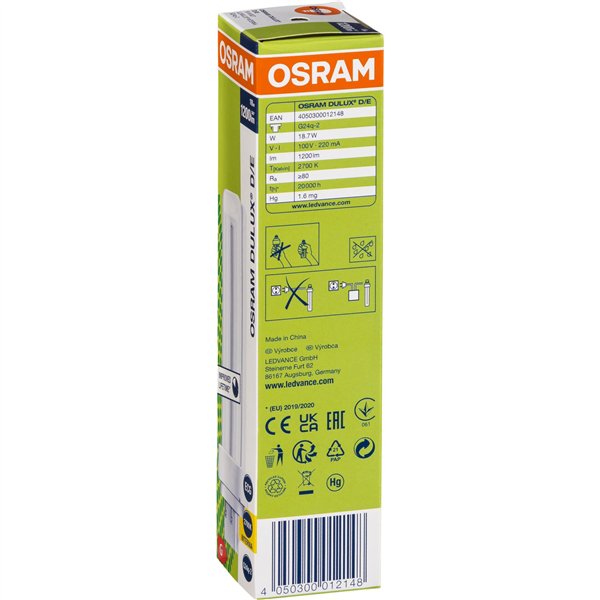 Osram DULUX D/E Energy-saving Lamp 18W/827 G24Q-2 FS1