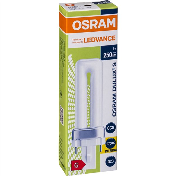 Osram DULUX S Energy-saving Lamp 5W/827 G23 FS1