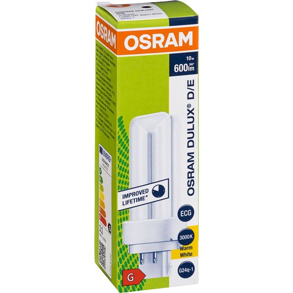 Osram DULUX D/E Energy-saving Lamp 10W/830 G24Q-1 FS1