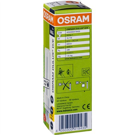 Osram DULUX D/E Energy-saving Lamp 10W/830 G24Q-1 FS1