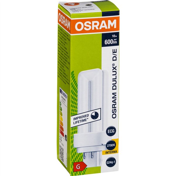 Osram DULUX D/E Energy-saving Lamp 10W/827 G24Q-1 FS1