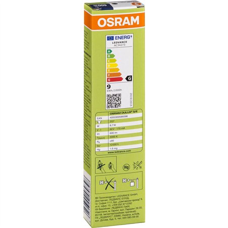 Osram DULUX S/E Energy-saving Lamp 9w/830 2G7 FS1