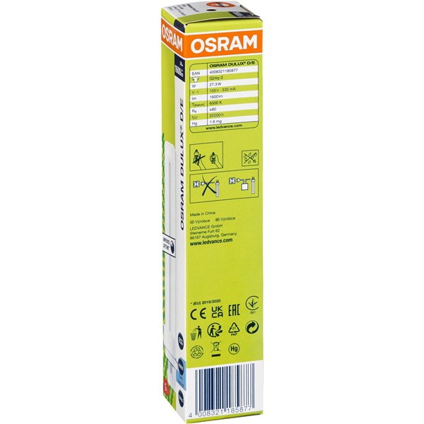 Osram DULUX D/E Energy-saving Lamp 26W/865 G24Q-3 FS1