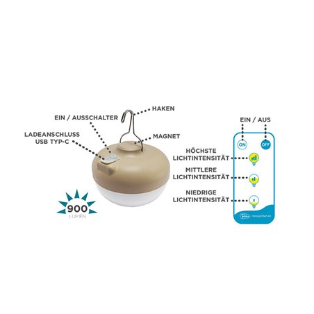 New Garden CHERRY BULB BATTERY Solar&Rechargeable warm light