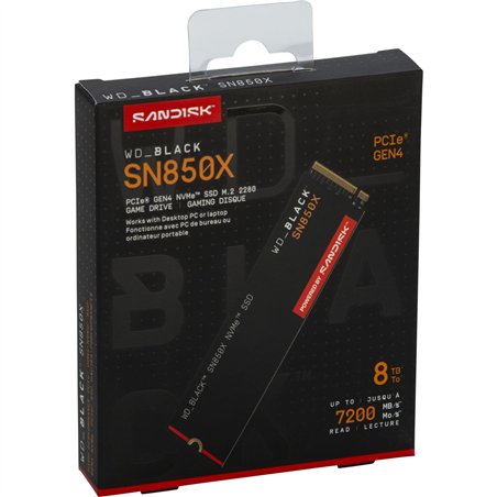 Western Digital Black SSD    8TB SN850 NVMe           WDS800T2X0E