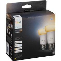Philips Hue LED Lampe E27 2er Set 1100lm White Ambiance