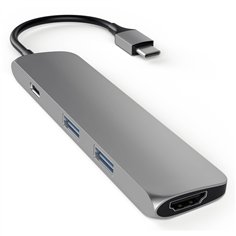 Satechi Type-C USB Passthrough HDMI Hub Space grigio